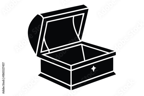 jewelry box vector icon silhouette