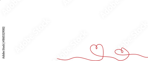 Valentine's day heart shaped love symbol isolated on transparent background