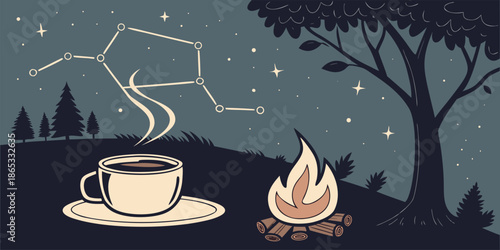 Cozy Campfire Coffee Moment
