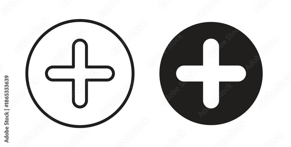 Obraz premium Add icons symbol. Simple, flat design for web or mobile app
