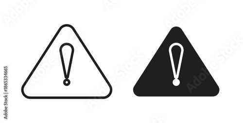 Attention icons symbol. Simple, flat design for web or mobile app