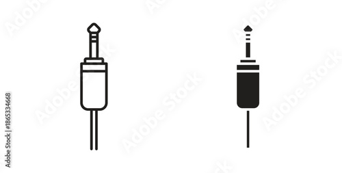 Audio Cable icons symbol. Simple, flat design for web or mobile app