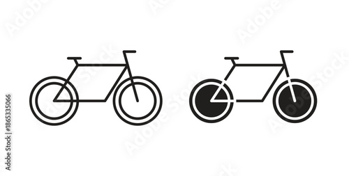 Bicycle icons symbol. Simple, flat design for web or mobile app