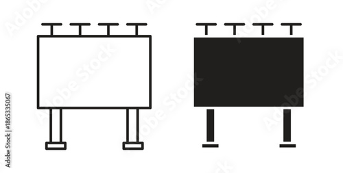 Billboard icons symbol. Simple, flat design for web or mobile app