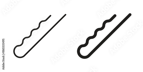 Bobby pin icons symbol. Simple, flat design for web or mobile app