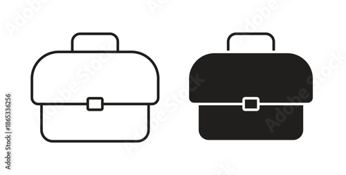 Briefcase icons symbol. Simple, flat design for web or mobile app