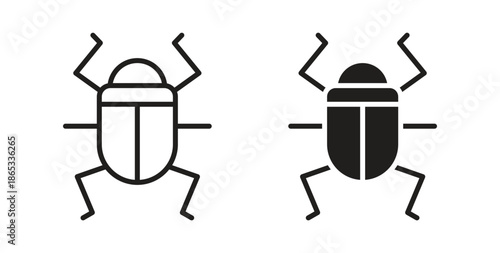 Bug icons symbol. Simple, flat design for web or mobile app