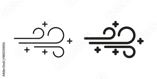 Clean Air icons symbol. Simple, flat design for web or mobile app