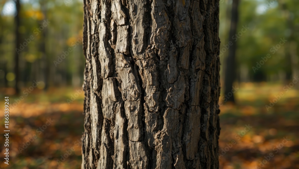 Obraz premium Oak tree bark surface with rough, layered texture serving as a natural backdrop for design elements