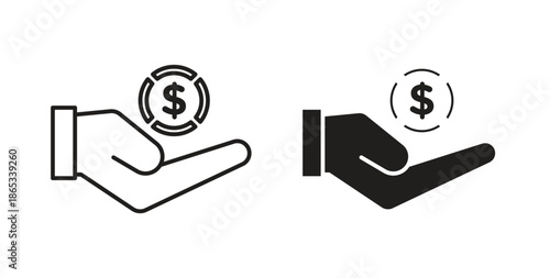 Contribution icons symbol. Simple, flat design for web or mobile app