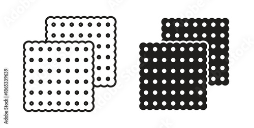 Crackers icons symbol. Simple, flat design for web or mobile app