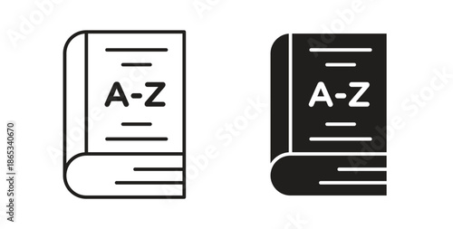 Dictionaries icons symbol. Simple, flat design for web or mobile app