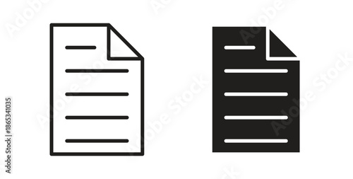 Document icons symbol. Simple, flat design for web or mobile app