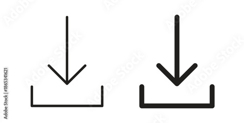 Download icons symbol. Simple, flat design for web or mobile app