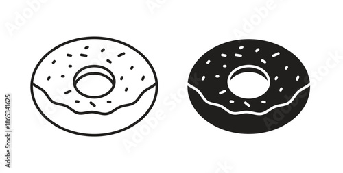 Doughnut icons symbol. Simple, flat design for web or mobile app