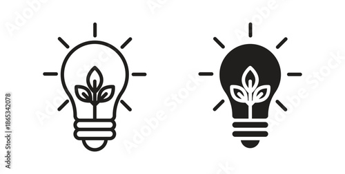 ECO Energy icons symbol. Simple, flat design for web or mobile app