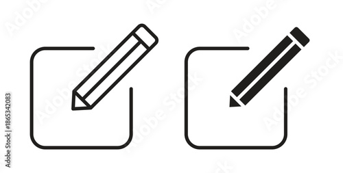 Edit icons symbol. Simple, flat design for web or mobile app