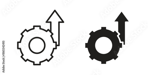 Efficiency icons symbol. Simple, flat design for web or mobile app