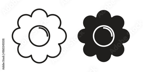Flower icons symbol. Simple, flat design for web or mobile app