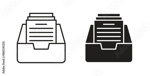 Folder box icons symbol. Simple, flat design for web or mobile app