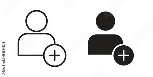 Follower icons symbol. Simple, flat design for web or mobile app