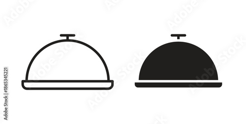 Food tray icons symbol. Simple, flat design for web or mobile app