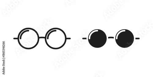 Glasses icons symbol. Simple, flat design for web or mobile app