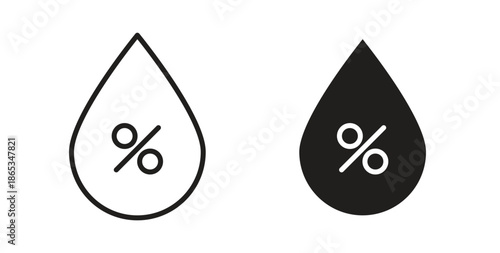 Humidity icons symbol. Simple, flat design for web or mobile app