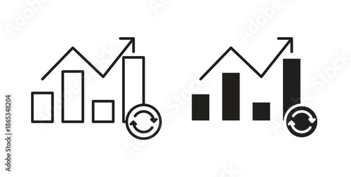Improvement icons symbol. Simple, flat design for web or mobile app