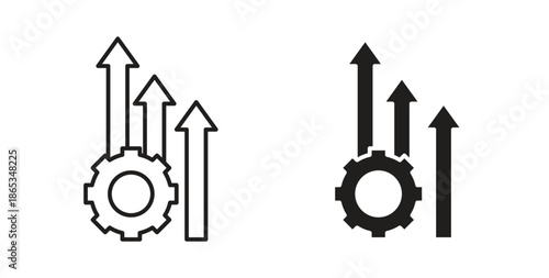 Improvement icons symbol. Simple, flat design for web or mobile app