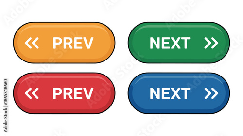 Set of Navigation Buttons Prev Next previous