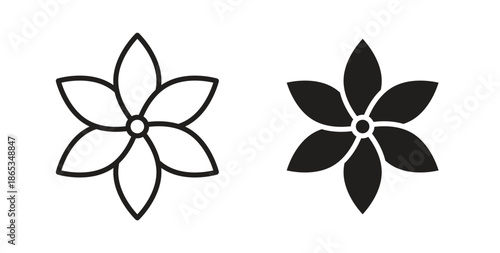 Jasmine icons symbol. Simple, flat design for web or mobile app