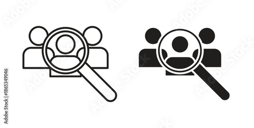 Job candidate icons symbol. Simple, flat design for web or mobile app
