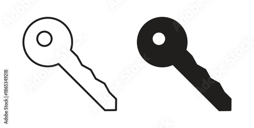 key icons symbol. Simple, flat design for web or mobile app