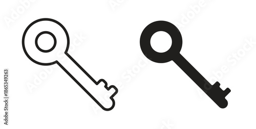 key icons symbol. Simple, flat design for web or mobile app