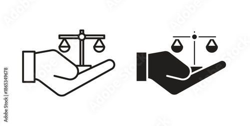 Law icons symbol. Simple, flat design for web or mobile app
