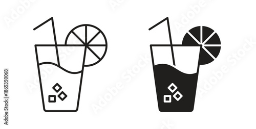 Lemonade icons symbol. Simple, flat design for web or mobile app