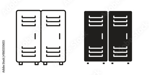 Locker icons symbol. Simple, flat design for web or mobile app