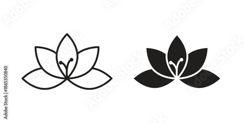 Lotus icons symbol. Simple, flat design for web or mobile app