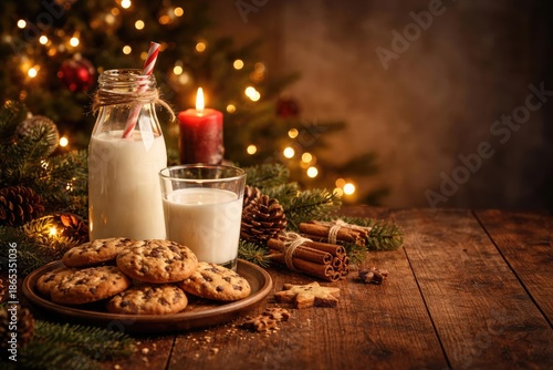 Classic Christmas milk and ...