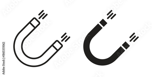 Magnet icons symbol. Simple, flat design for web or mobile app