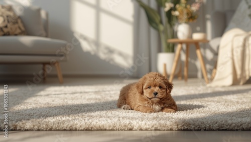 Adorable Maltipoo puppy res...