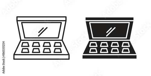 Makeup palette icons symbol. Simple, flat design for web or mobile app