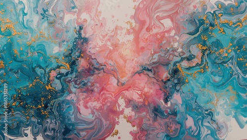Abstract fluid art piece in...