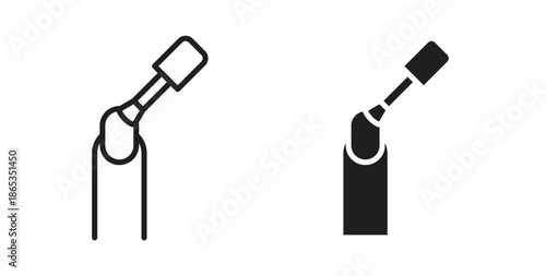 Manicure icons symbol. Simple, flat design for web or mobile app