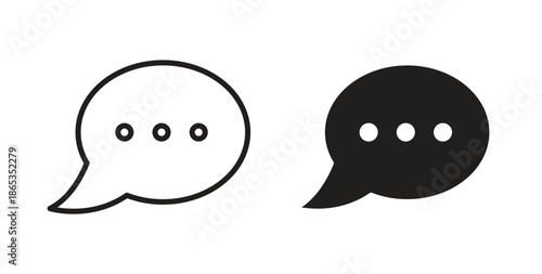 Message icons symbol. Simple, flat design for web or mobile app