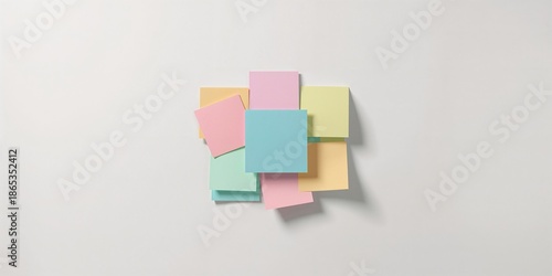 Colorful sticky notes arran...