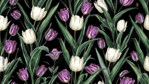 Realistic tulip flowers in ...
