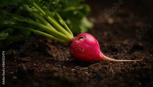 Radish featuring a pest hol...