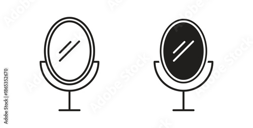 Mirror icons symbol. Simple, flat design for web or mobile app